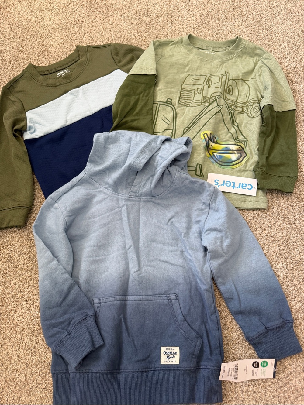 NWT Oshkosh and Carters Long Sleeve Bundle